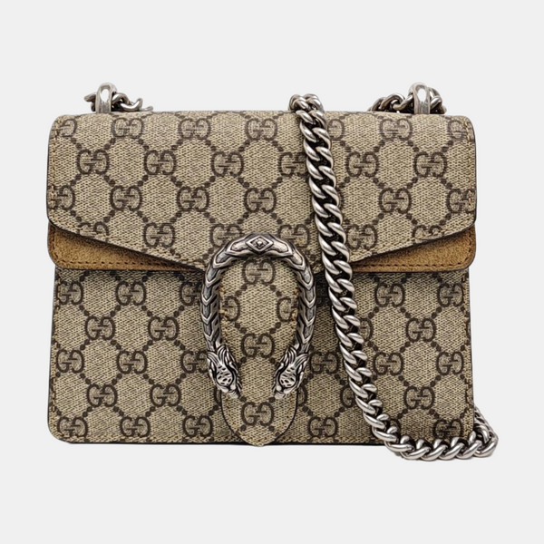 Dionysus Mini Monogram Coated Canvas Beige