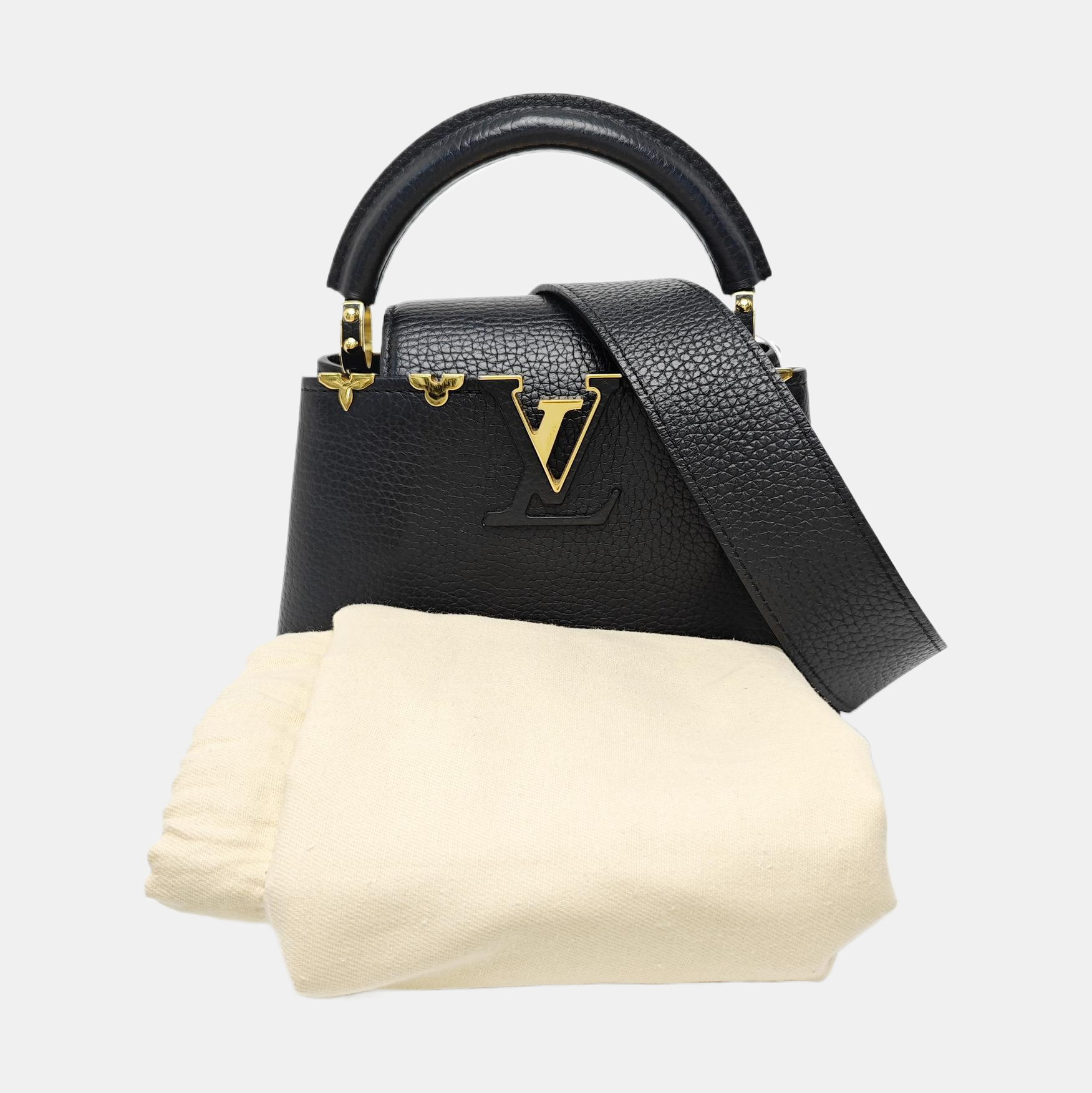 CAPUCINES Mini Calfskin Black