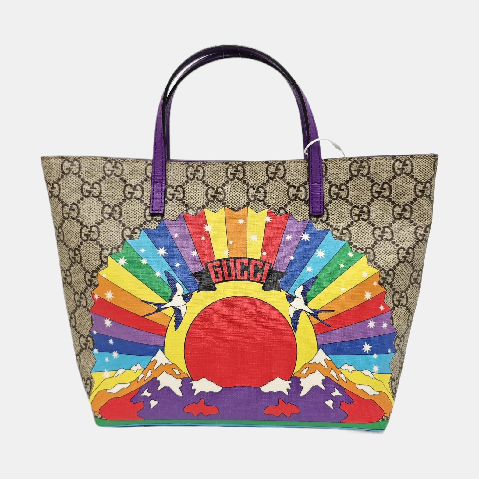 Monogram Coated Canvas Tote Bag Beige