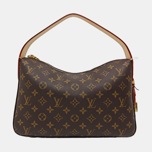 Monogram Coated Canvas Shoulder Bag Brown