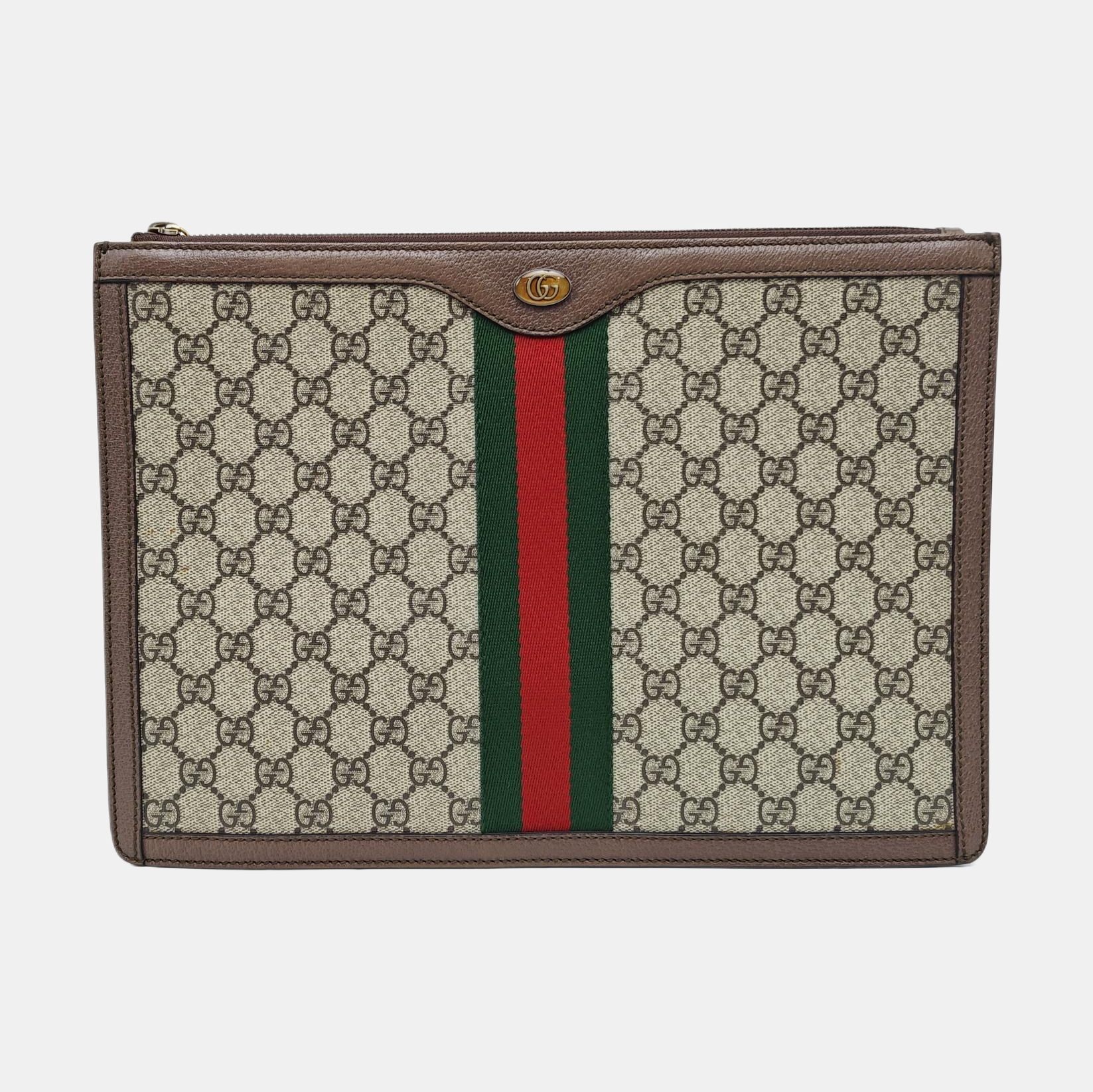Ophidia Medium Monogram Coated Canvas Beige
