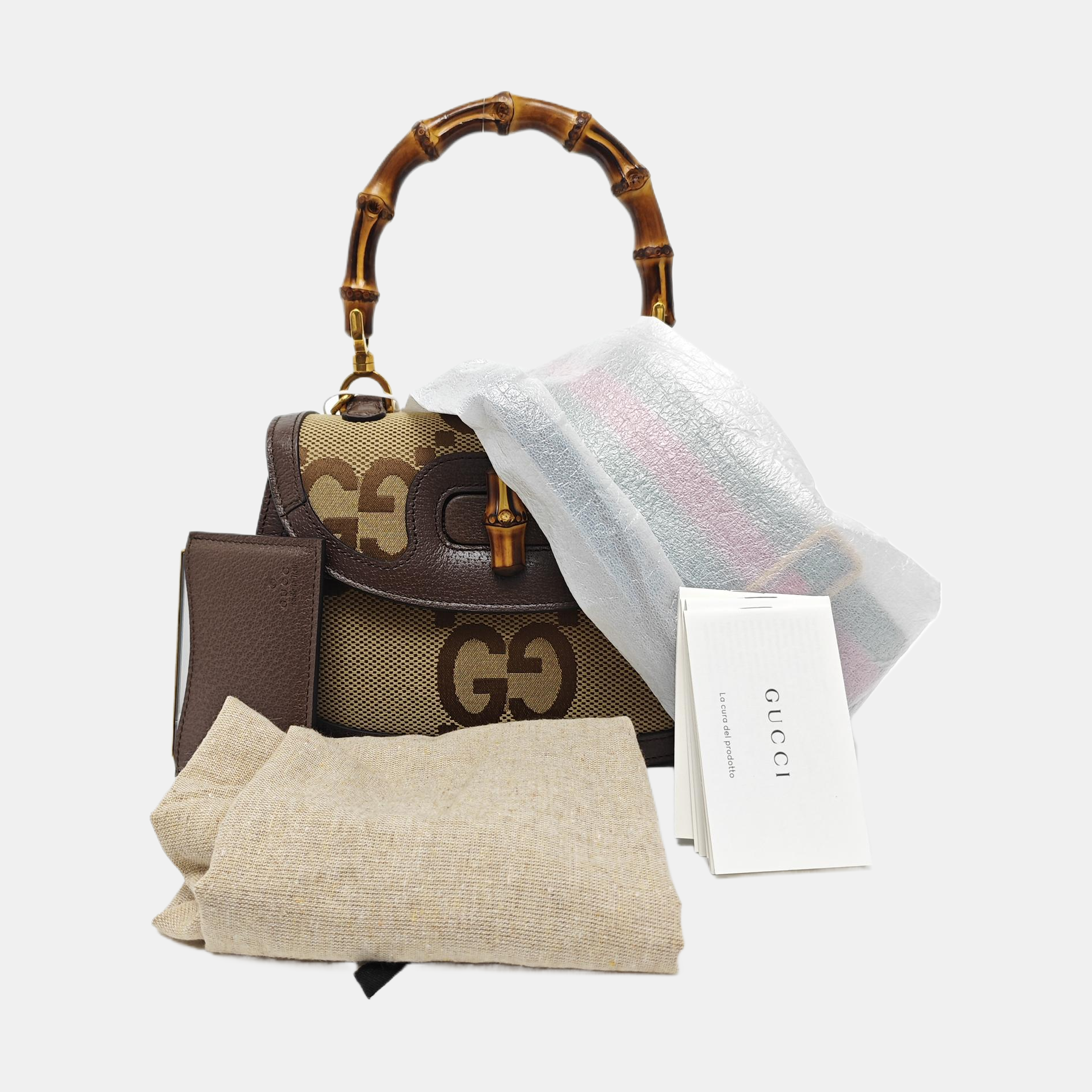 Bamboo 1947 Small Monogram Canvas Beige