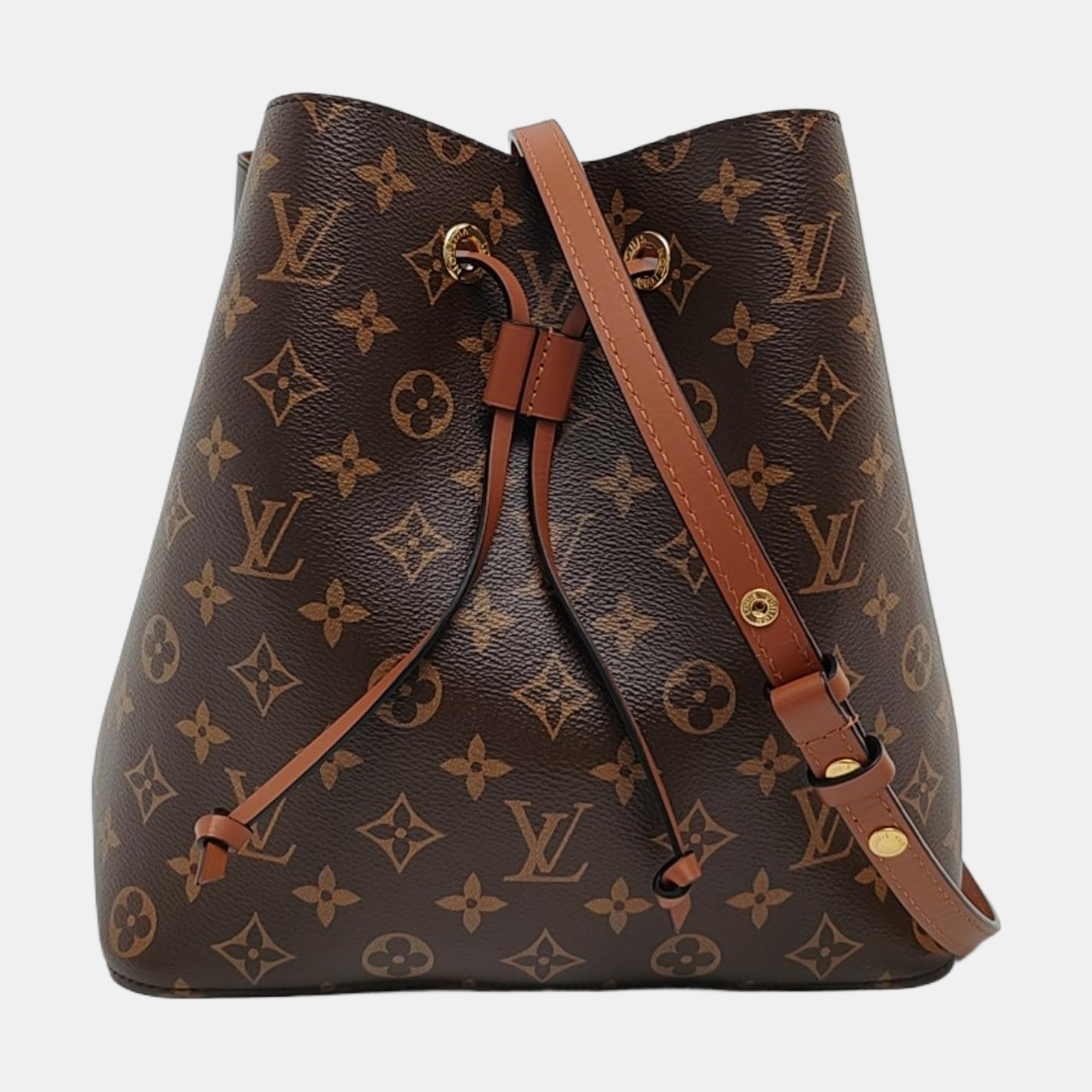 NÉONOÉ MM Monogram Coated Canvas Brown