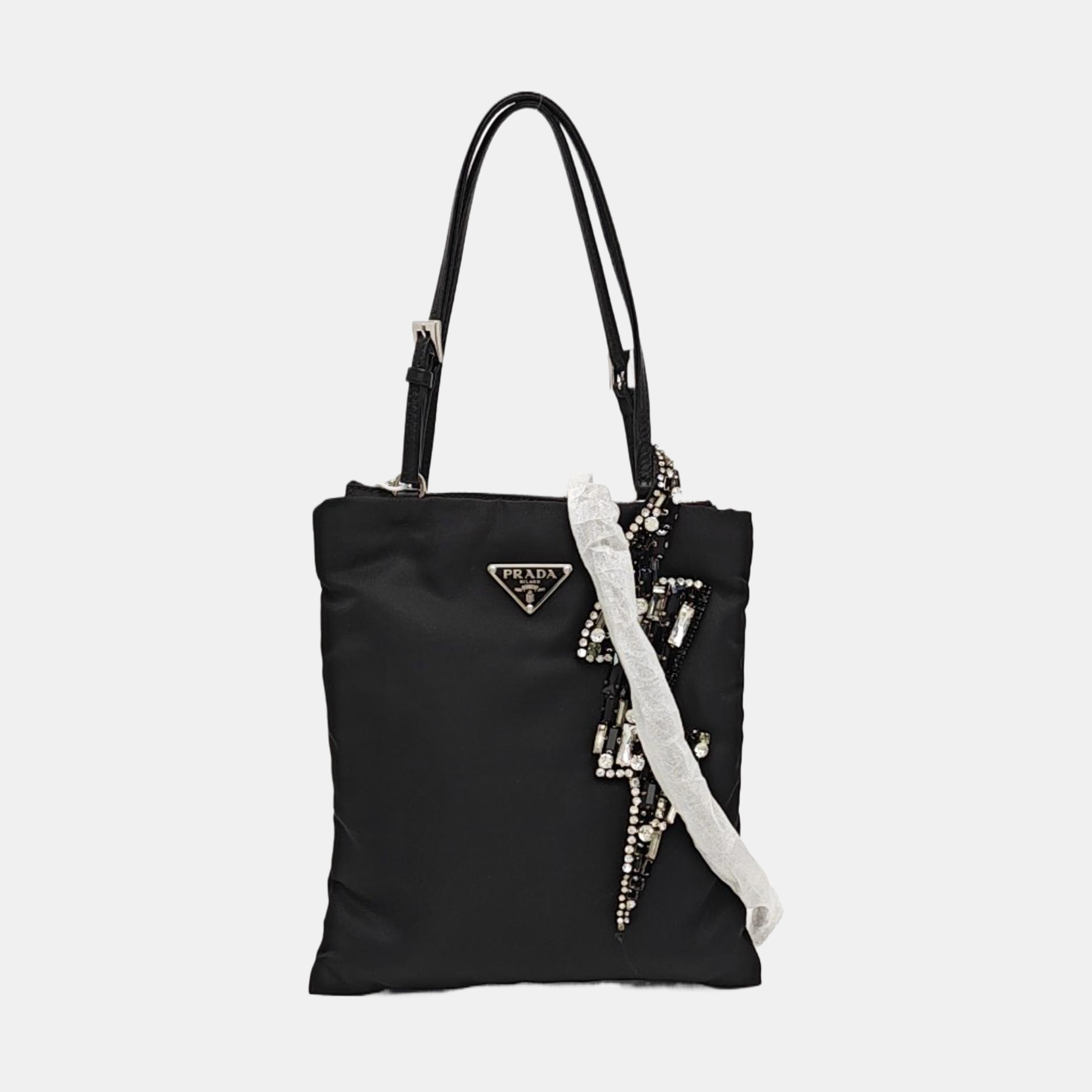 Nylon Shoulder Bag Black