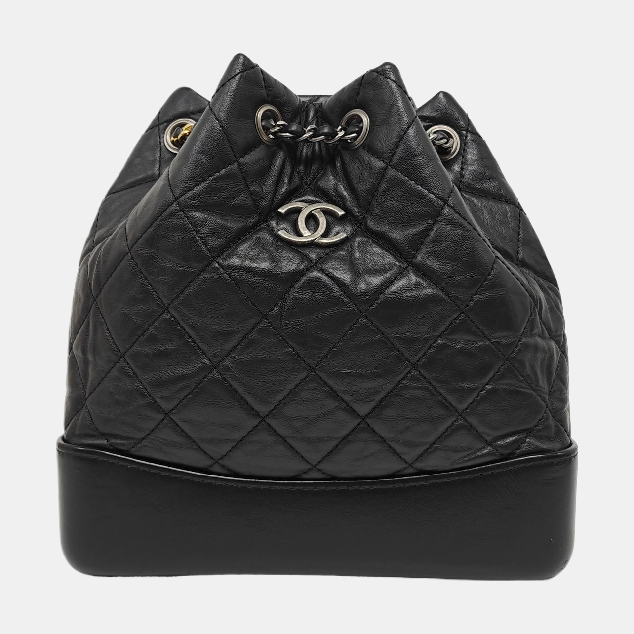 GABRIELLE Small Quilted Calfskin Black