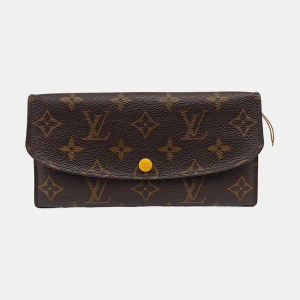 EMILIE Monogram Coated Canvas Brown Wallet