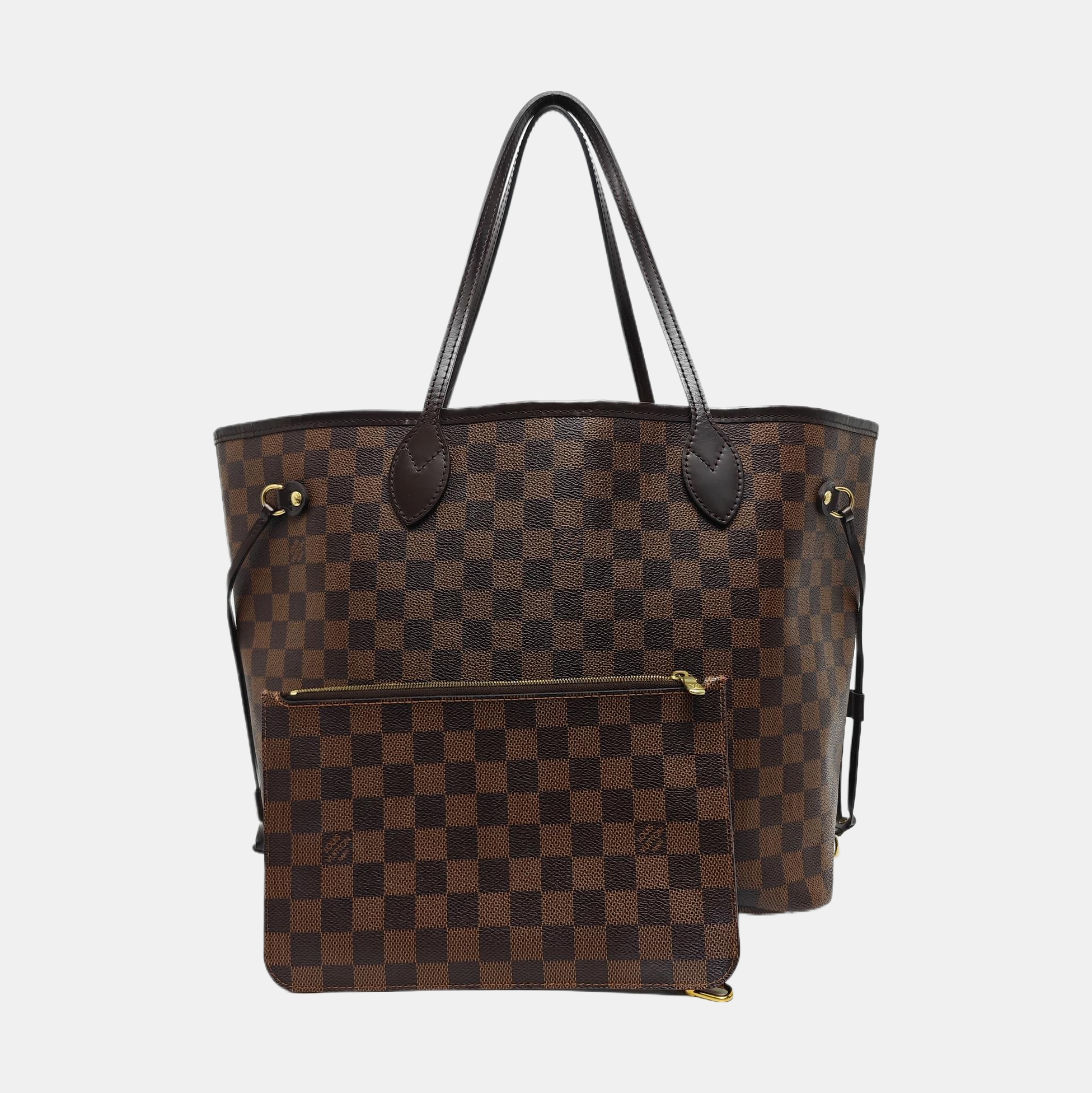 NEVERFULL MM Damier Ebene Coated Canvas Brown