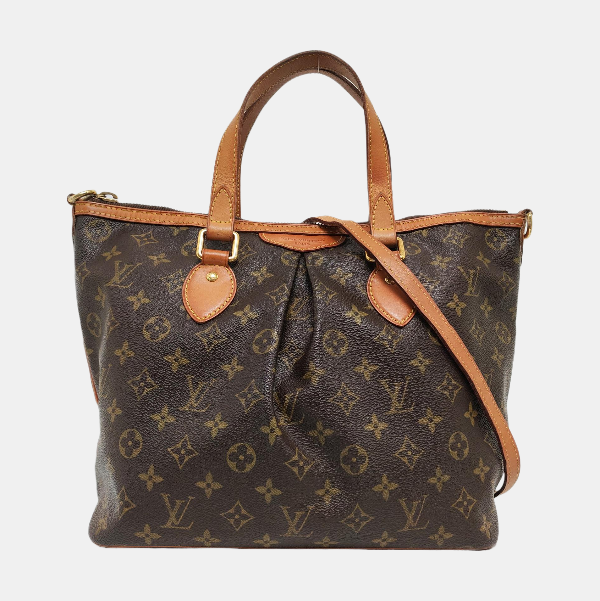 PALERMO PM Monogram Coated Canvas Brown