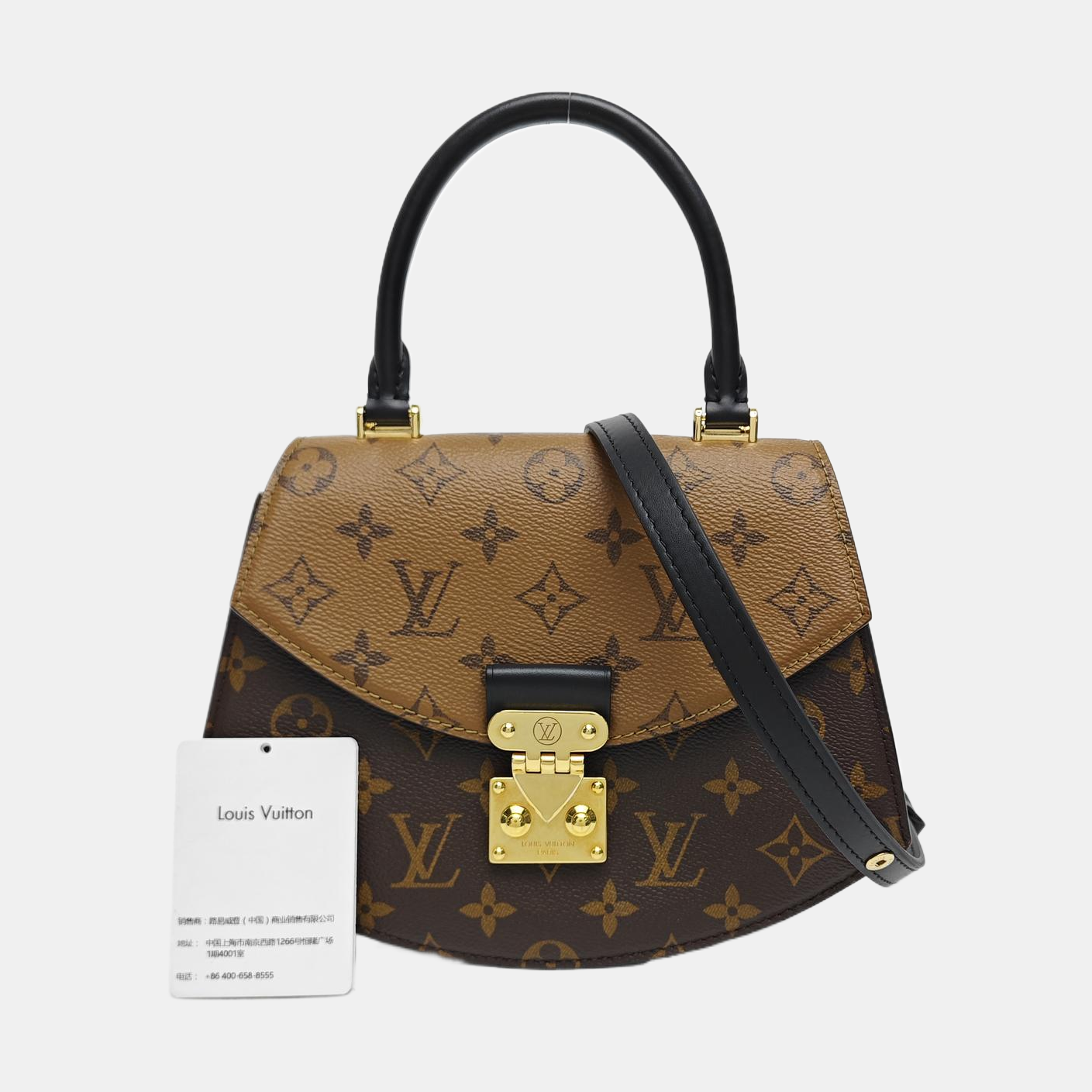 EDEN Super Mini Monogram Coated Canvas Brown