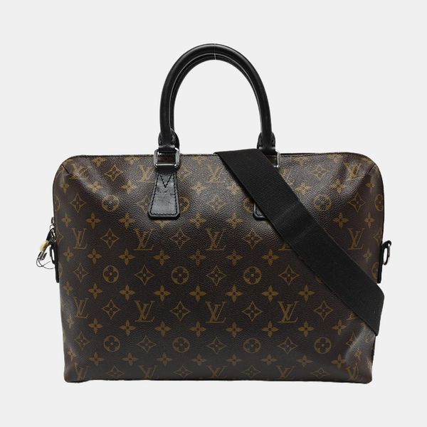 Monogram Coated Canvas Shoulder Bag Brown