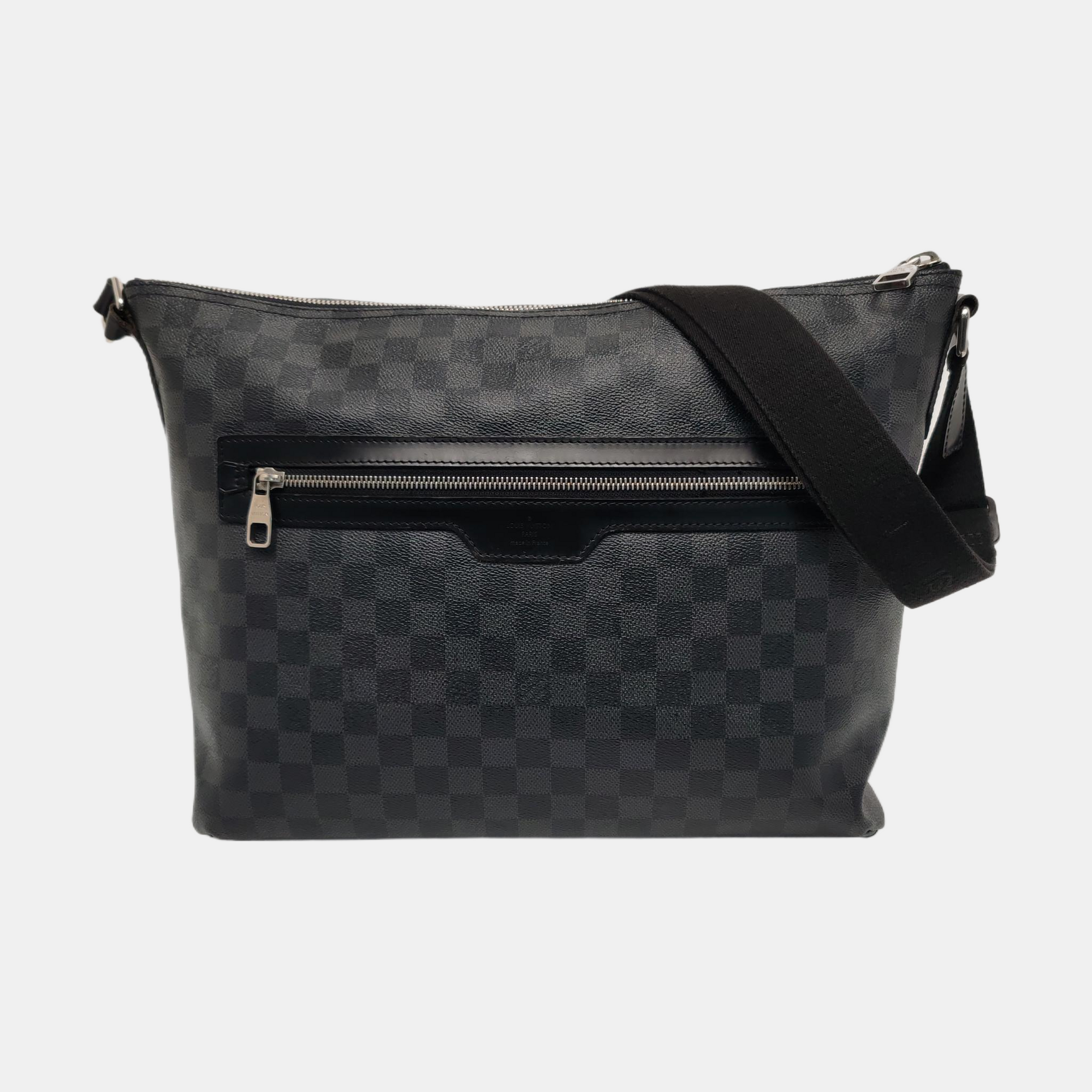 Damier Graphite Coated Canvas Crossbody Bag Gray