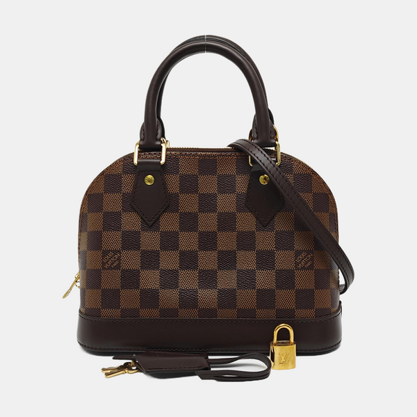 ALMA BB Damier Ebene Coated Canvas Brown