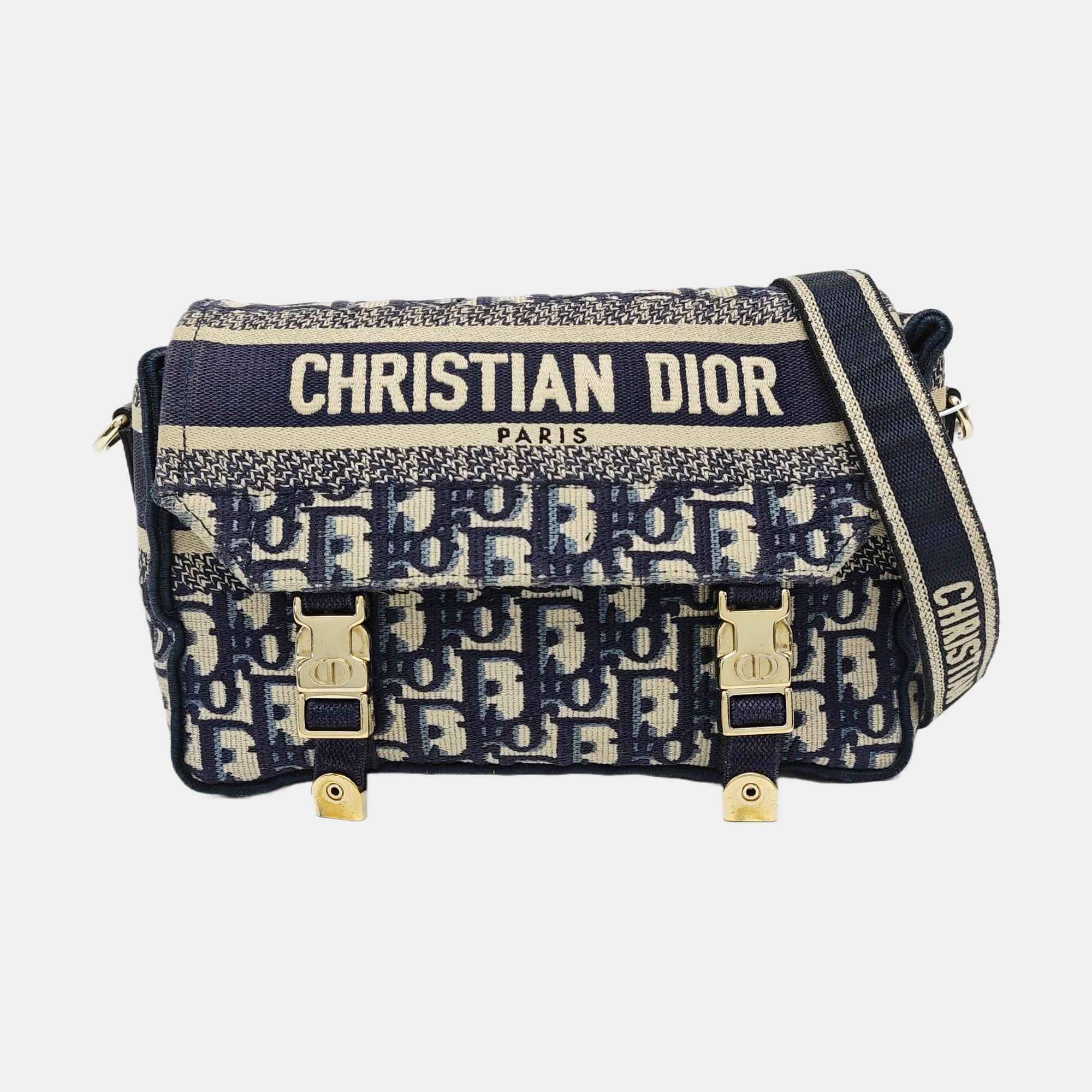 Diorcamp Small Oblique Canvas Blue