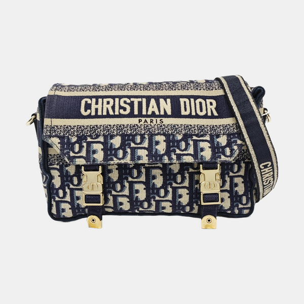Diorcamp Small Oblique Canvas Blue