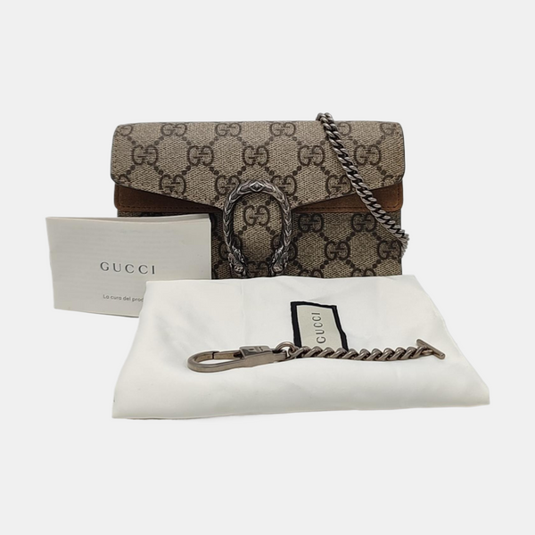 Authenticated pre-owned  Dionysus Super Mini Monogram Coated Canvas Beige - Shoulder Bag at Looply