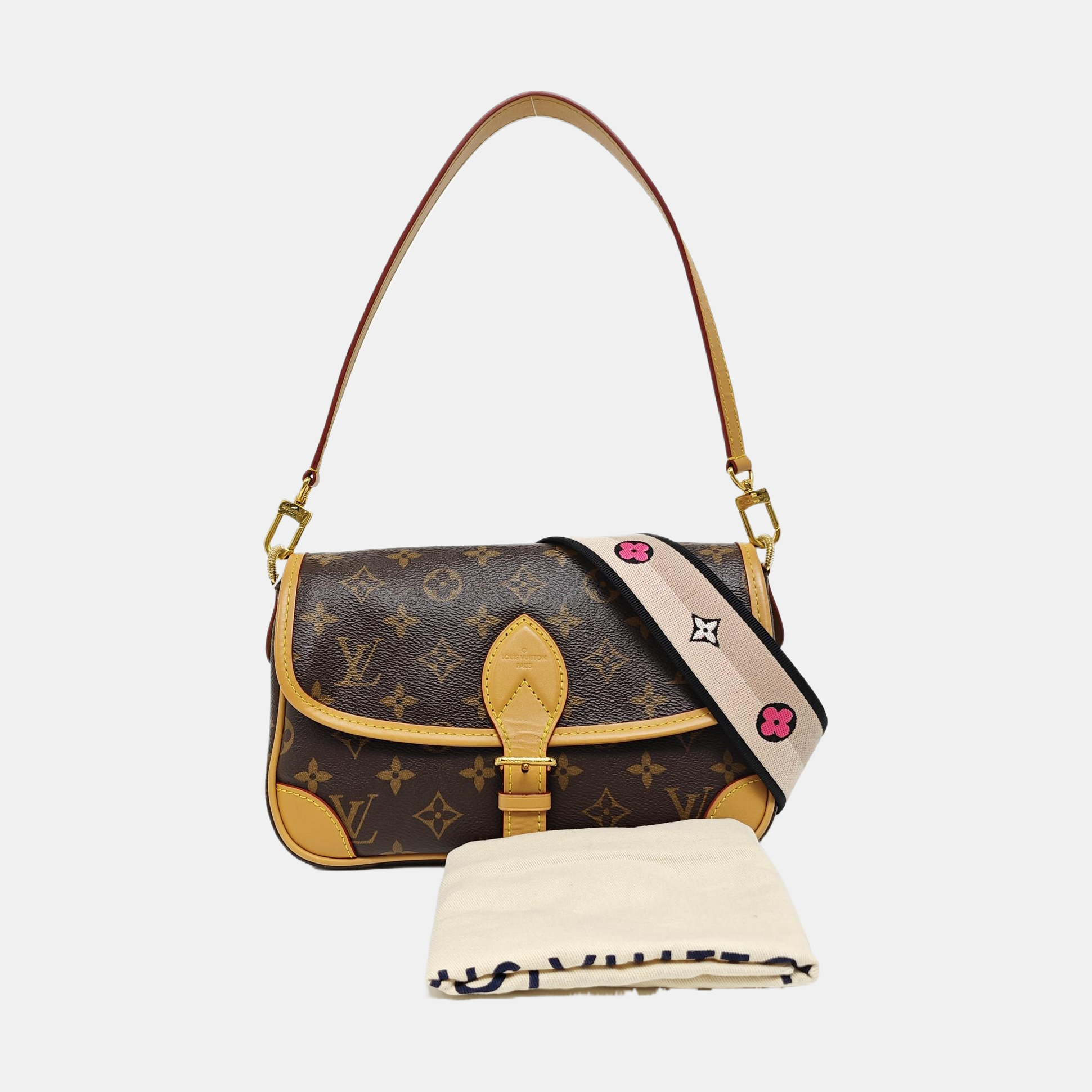DIANE Monogram Coated Canvas Brown