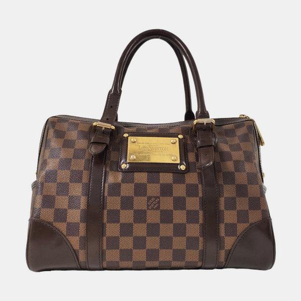 BERKELEY Damier Ebene Coated Canvas Brown