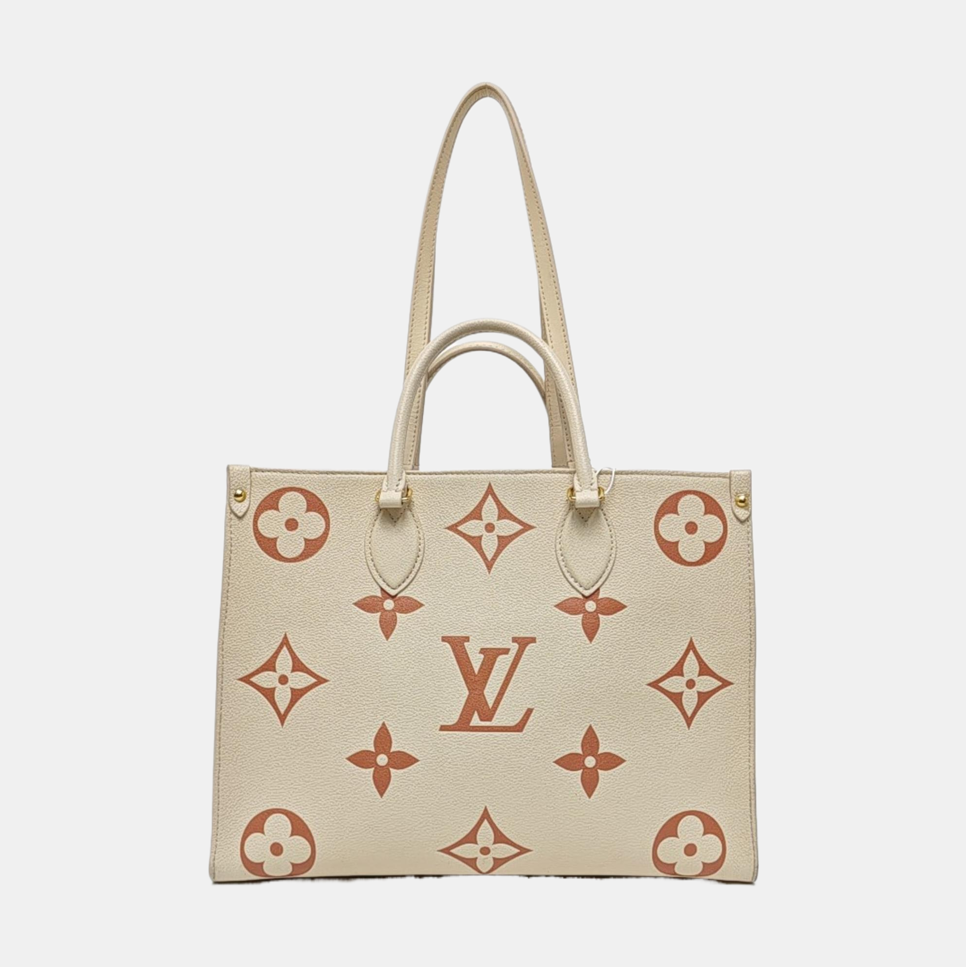 ONTHEGO MM Monogram Calfskin Beige