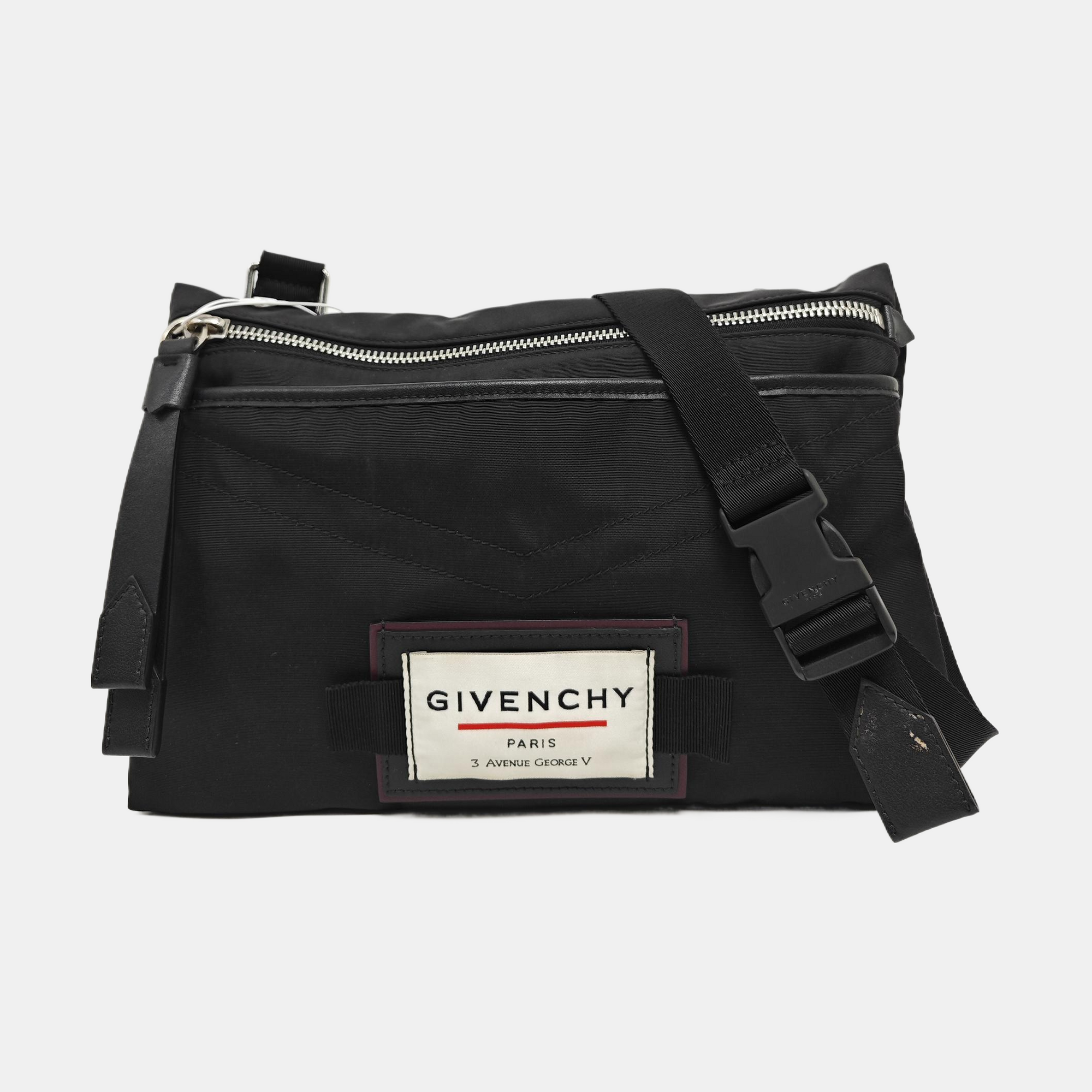 Nylon Crossbody Bag Black