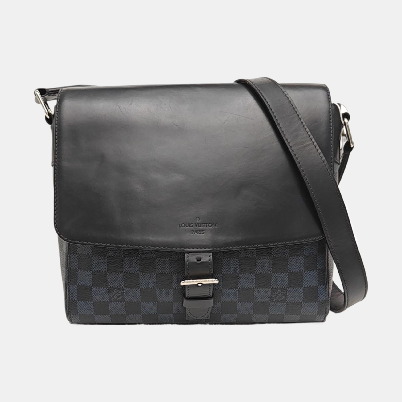 NEWPORT PM Damier Coated Canvas Blue