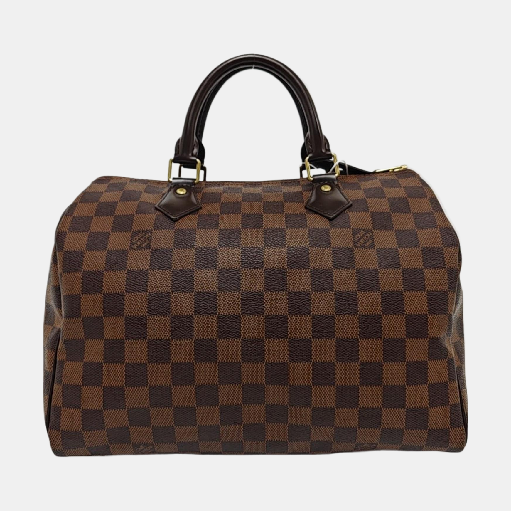 Authenticated pre-owned  SPEEDY 30 Damier Ebene Coated Canvas Brown - Top Handle Bag at Looply