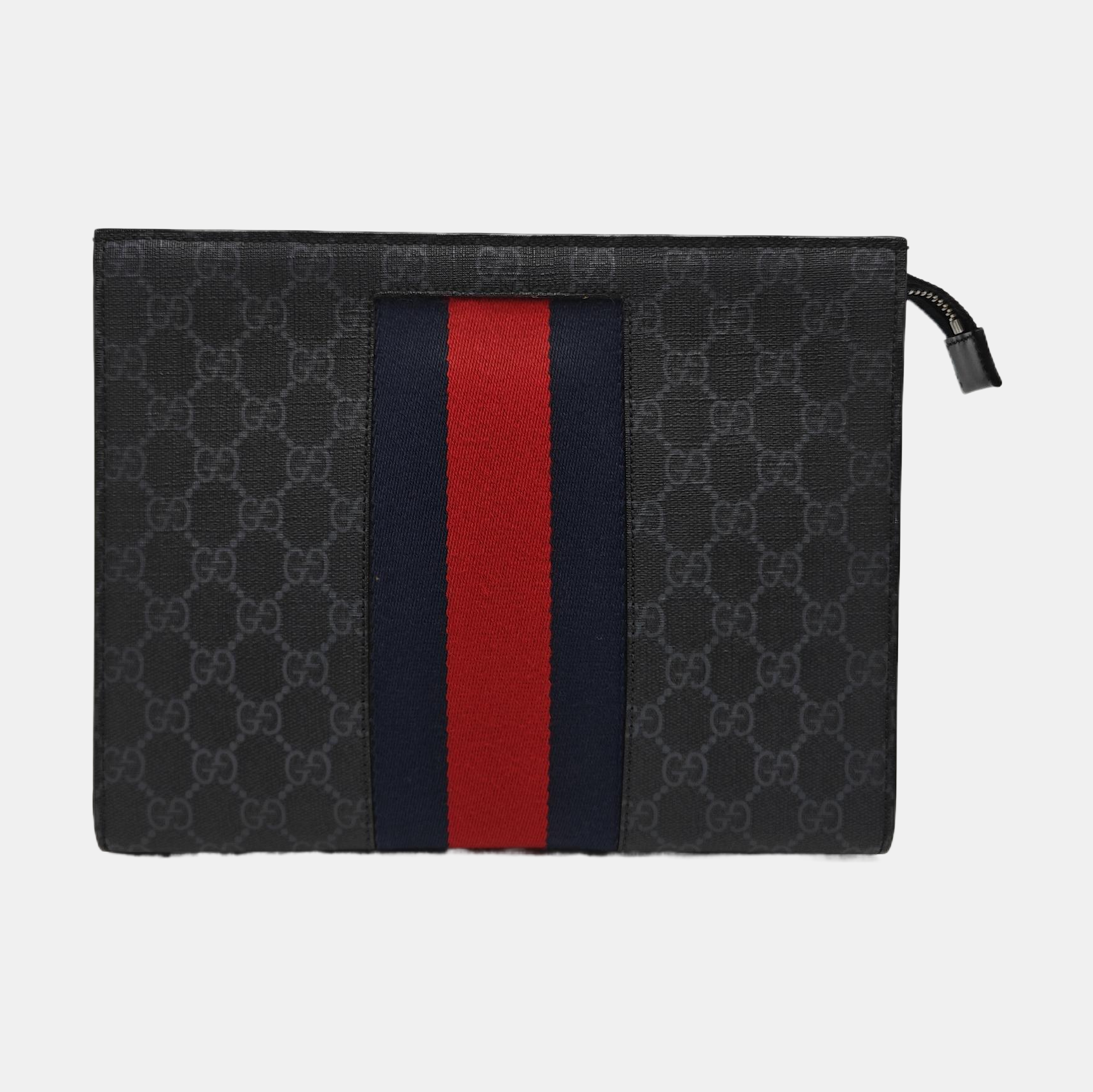 GG Supreme Monogram Coated Canvas Gray