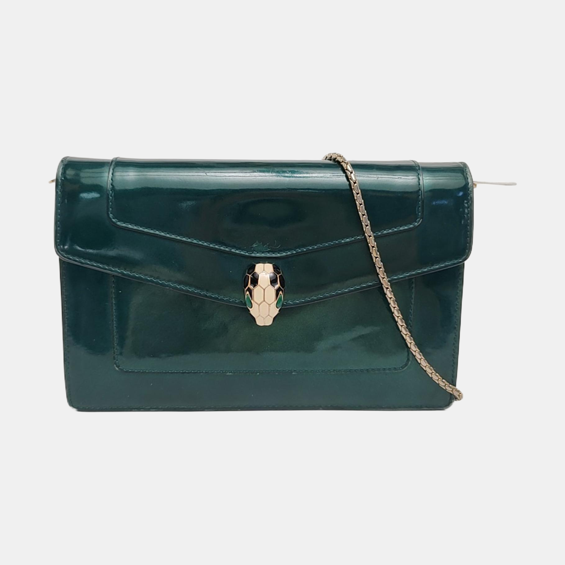 SERPENTI FOREVER Patent Leather Green