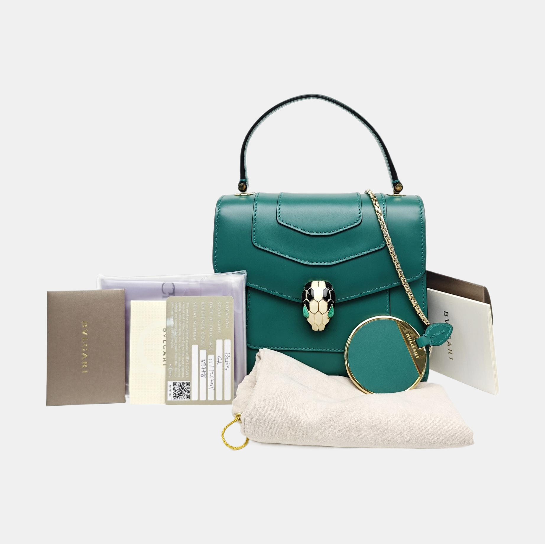 SERPENTI FOREVER Calfskin Green
