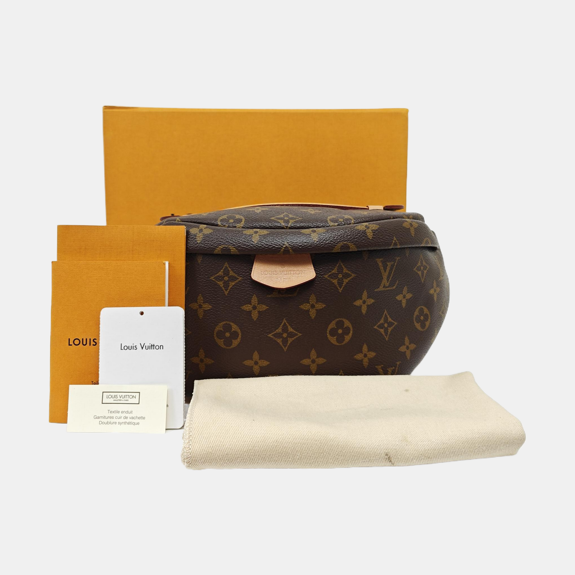 BUMBAG Monogram Coated Canvas Brown