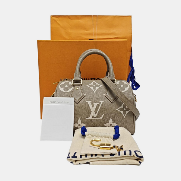 SPEEDY 20 Monogram Calfskin Gray