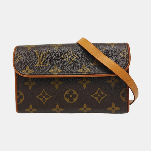 FLORENTINE Monogram Coated Canvas Brown