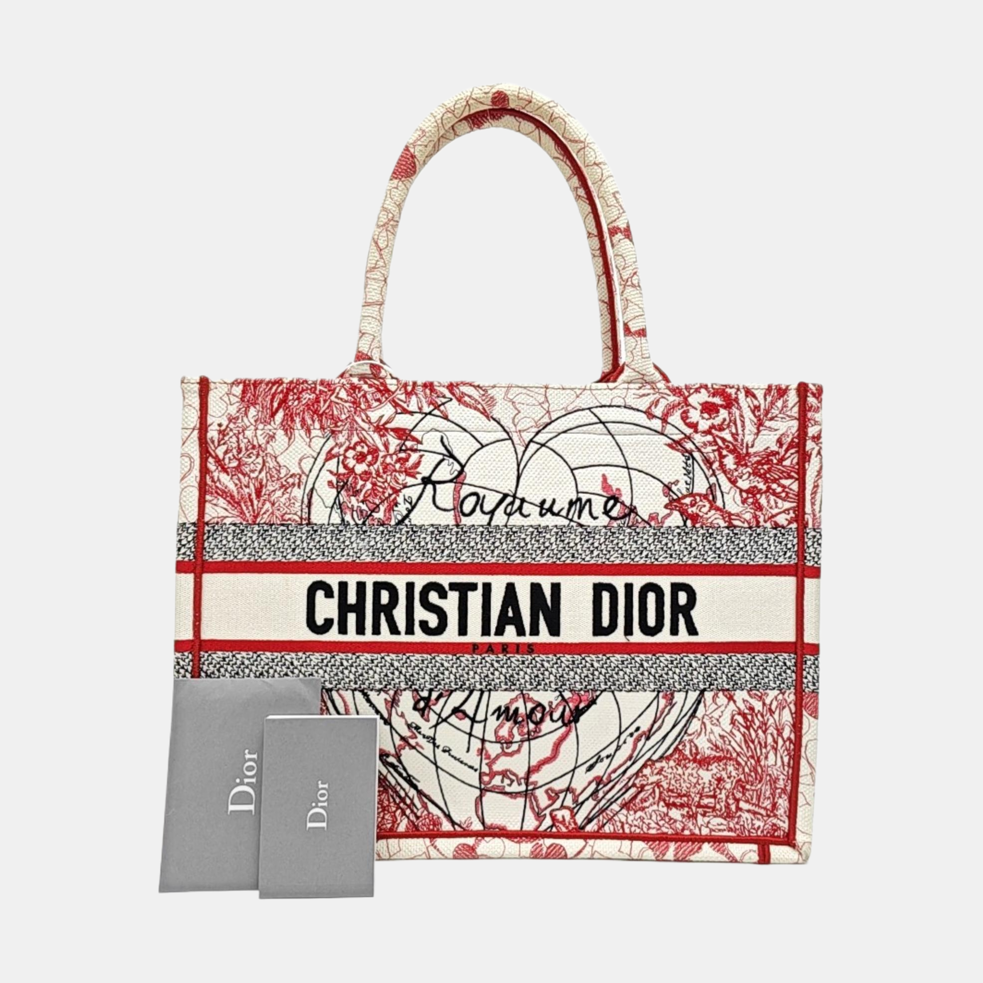Book Tote Medium Fabric Red
