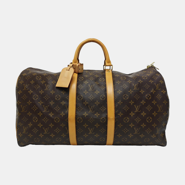 SAC SOUPLE 55 Monogram Coated Canvas Brown