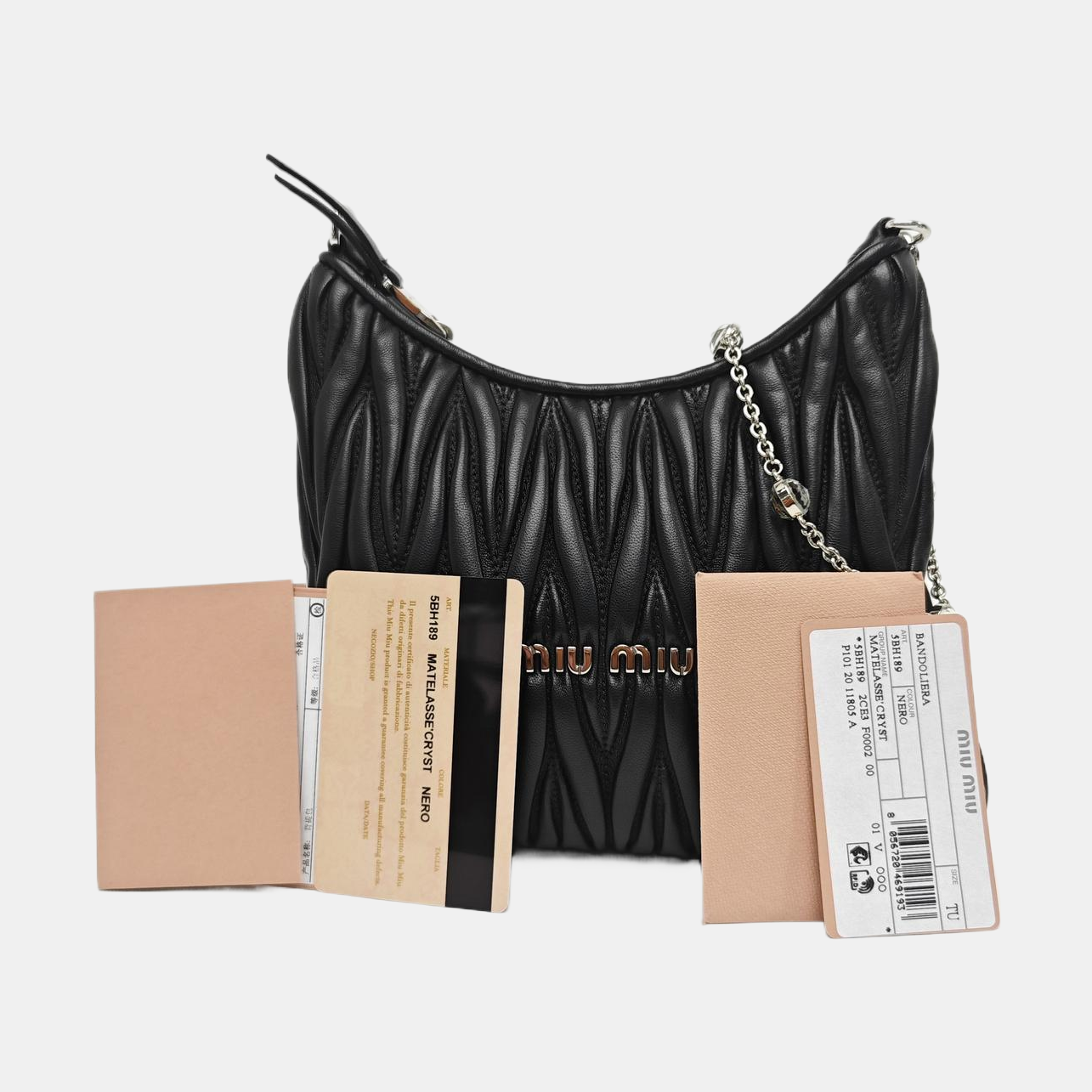 Matelassé Quilted Lambskin Black