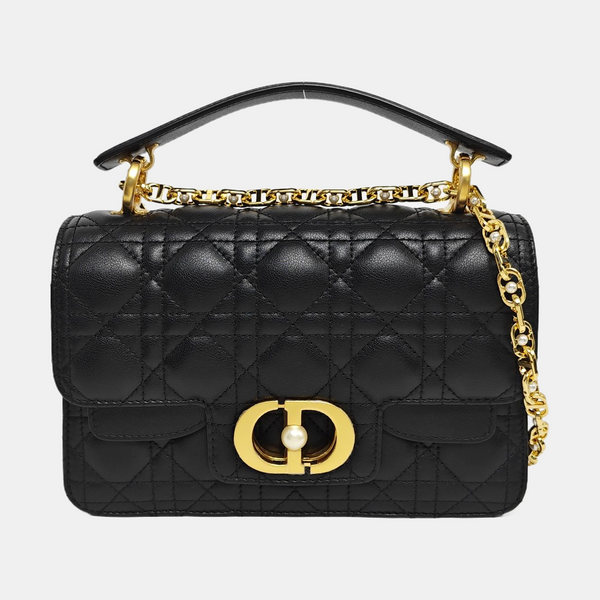 Cannage Lambskin Crossbody Bag Small Black