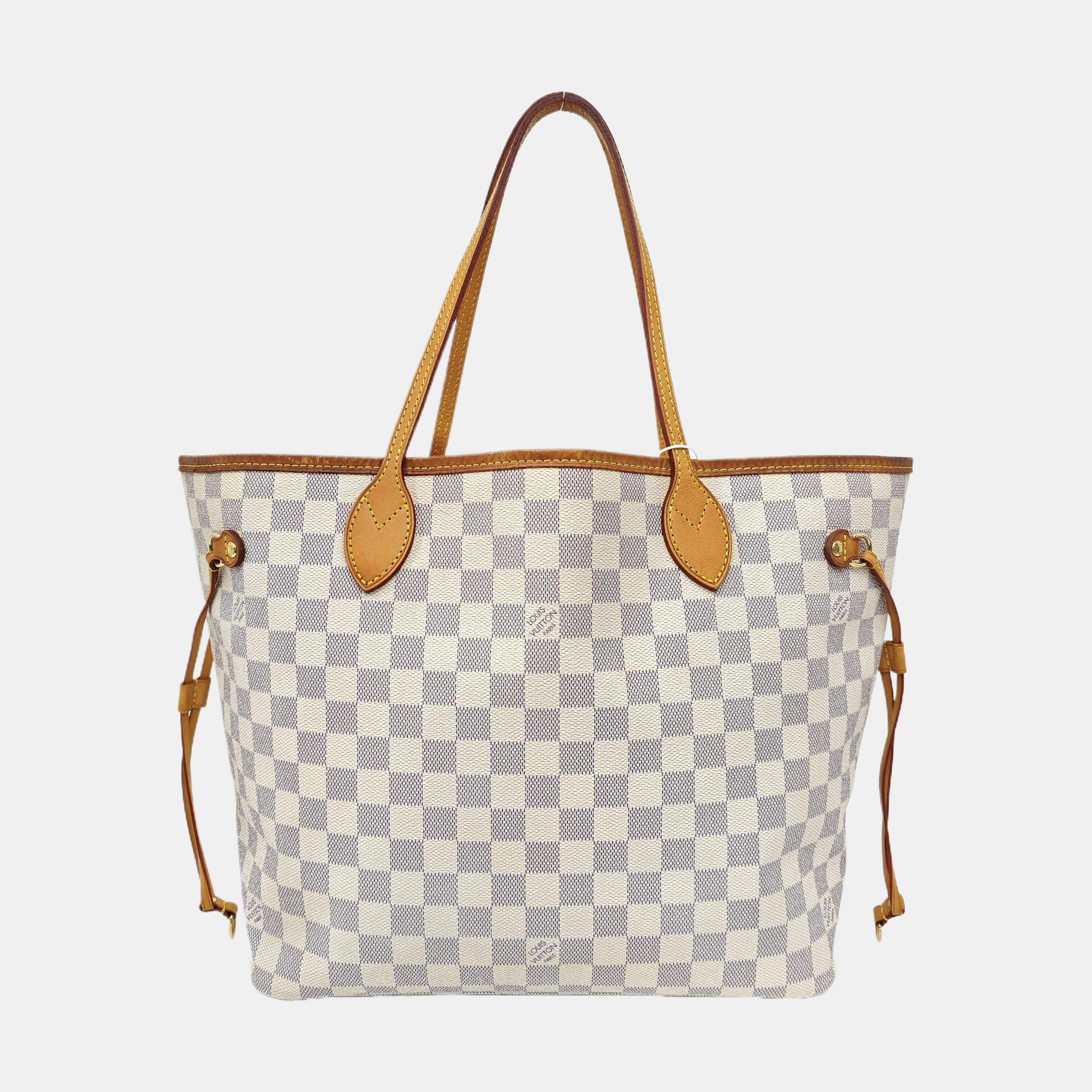 NEVERFULL MM Damier Azur Coated Canvas Beige