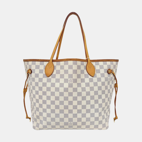 NEVERFULL MM Damier Azur Coated Canvas Beige