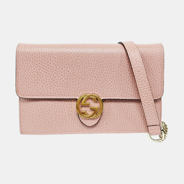 Interlocking G Small Calfskin Pink