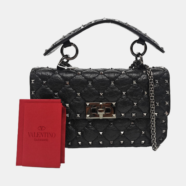 Rockstud Lambskin Black