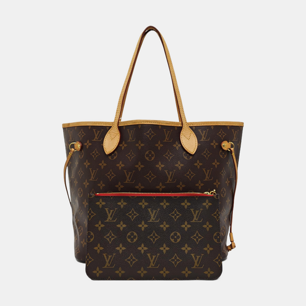NEVERFULL MM Monogram Coated Canvas Brown
