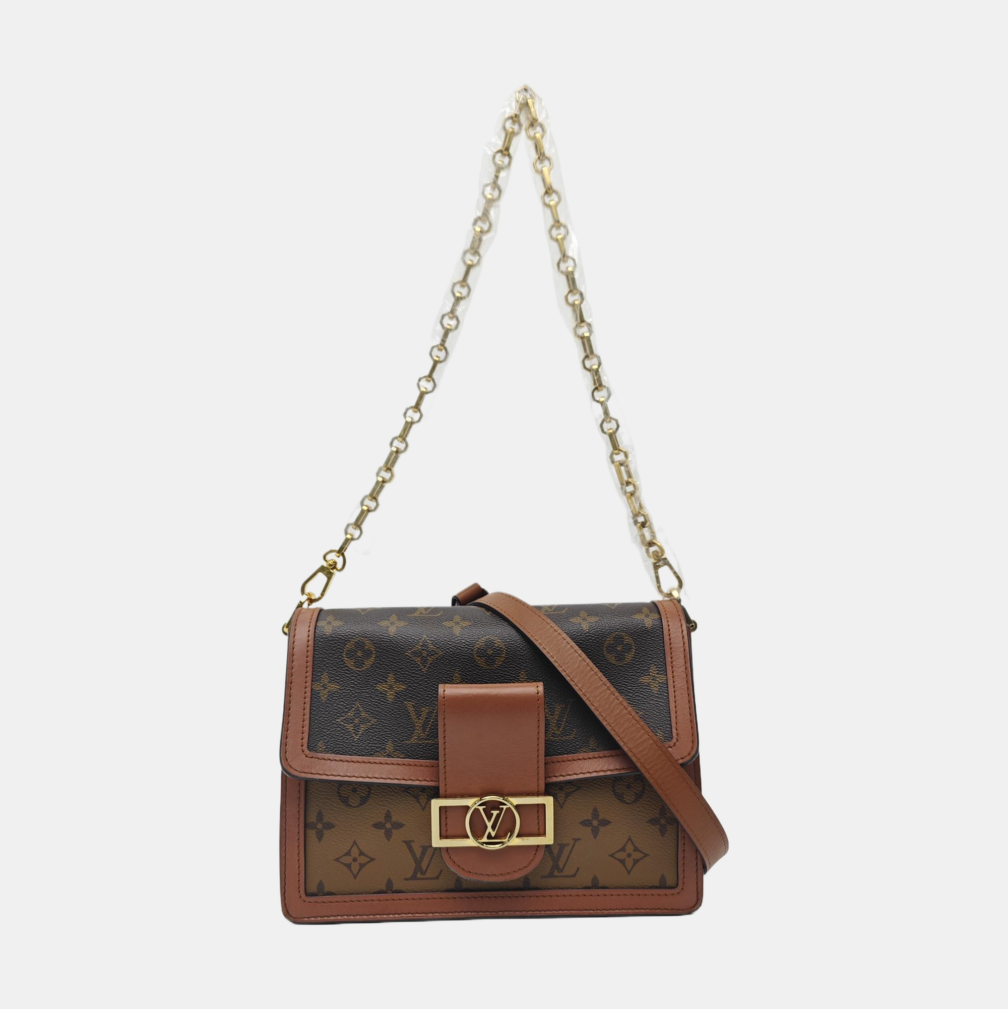 DAUPHINE MM Monogram Coated Canvas Brown