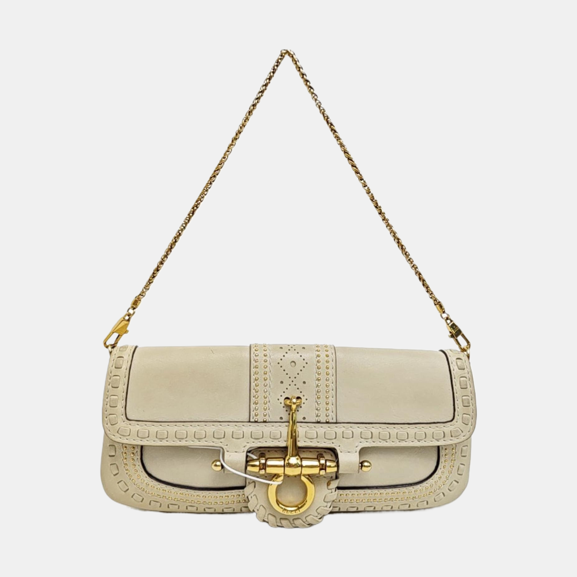 Snaffle Bit Calfskin White