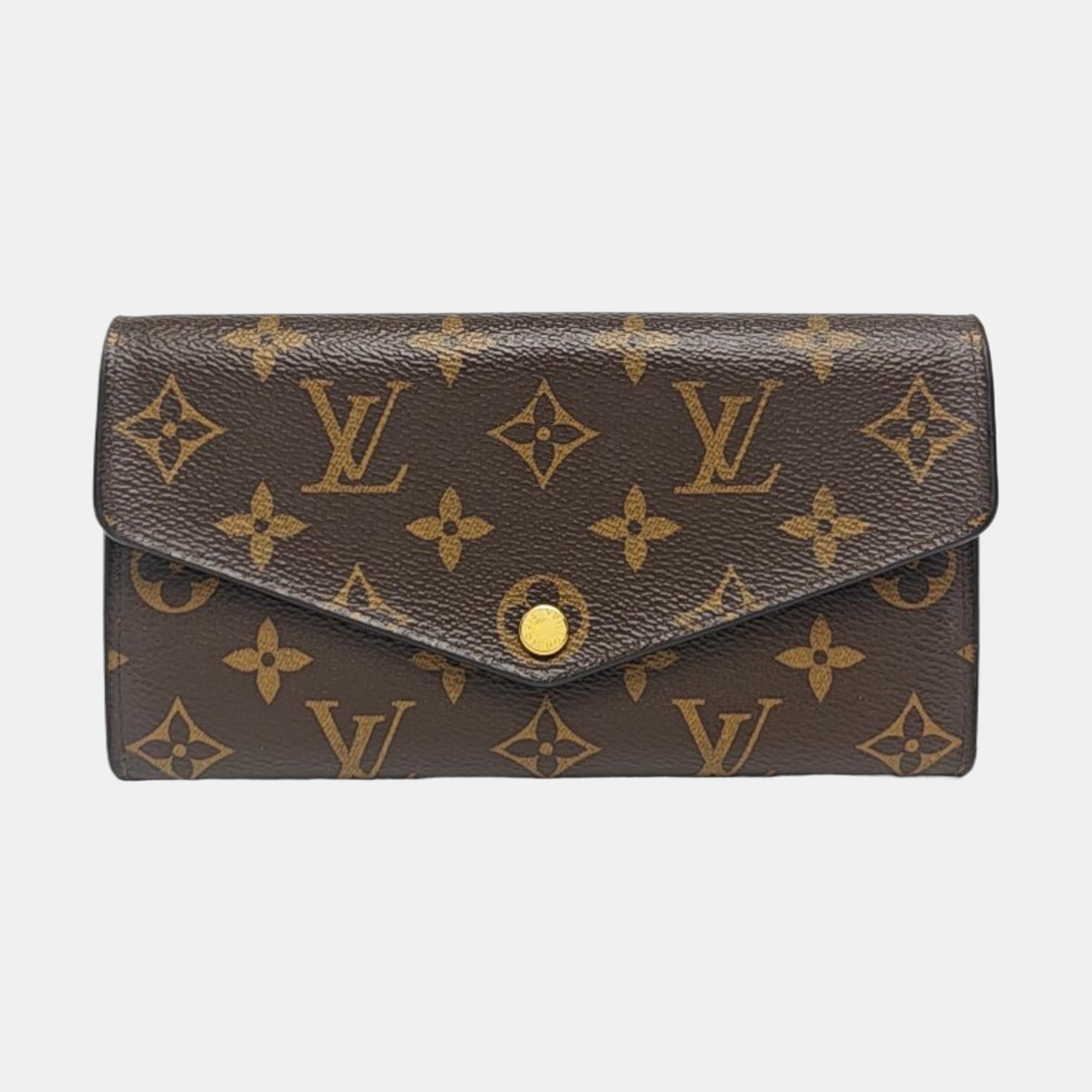 SARAH Monogram Coated Canvas Brown