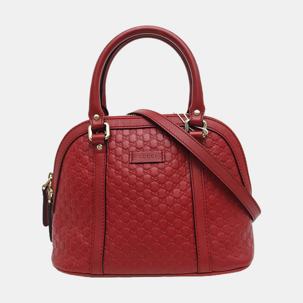 Microguccissima Monogram Calfskin Red