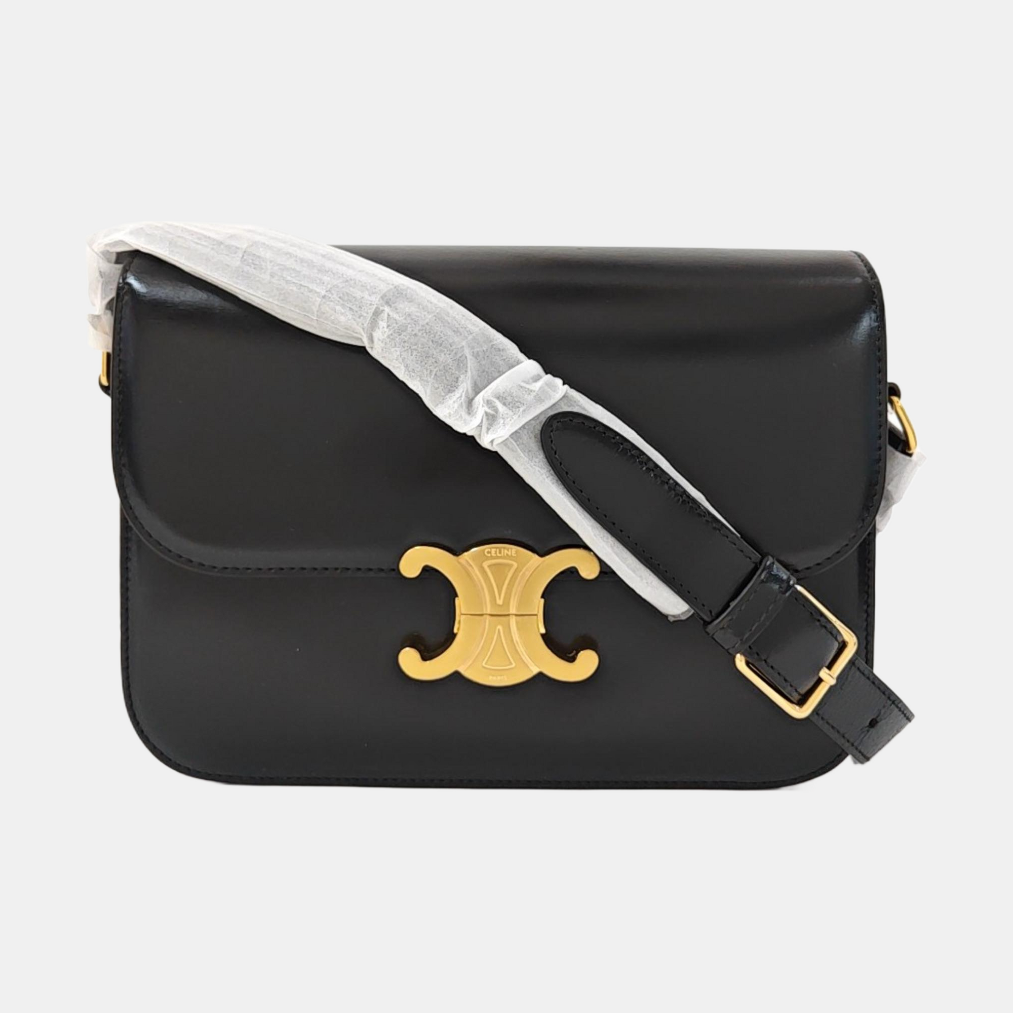 TRIOMPHE Medium Calfskin Black