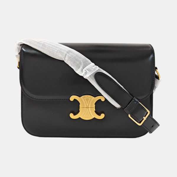 TRIOMPHE Medium Calfskin Black