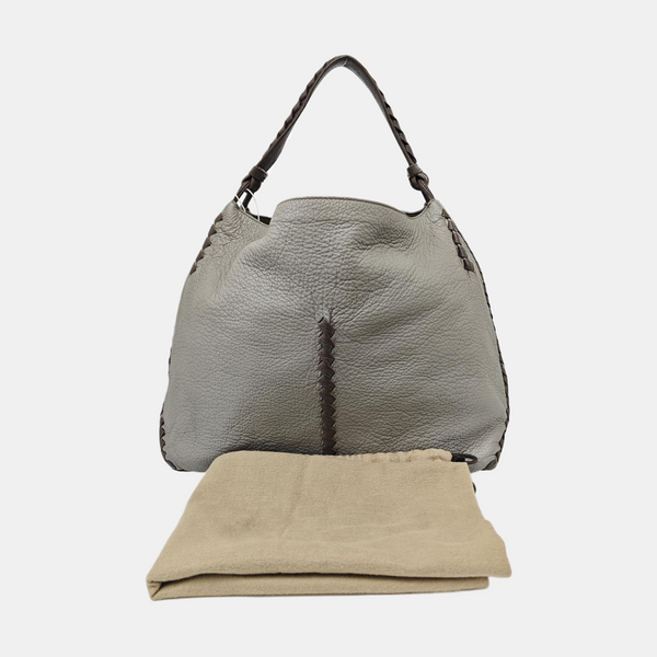 Calfskin Bucket Bag Gray