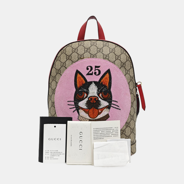 Monogram Coated Canvas Backpack Beige