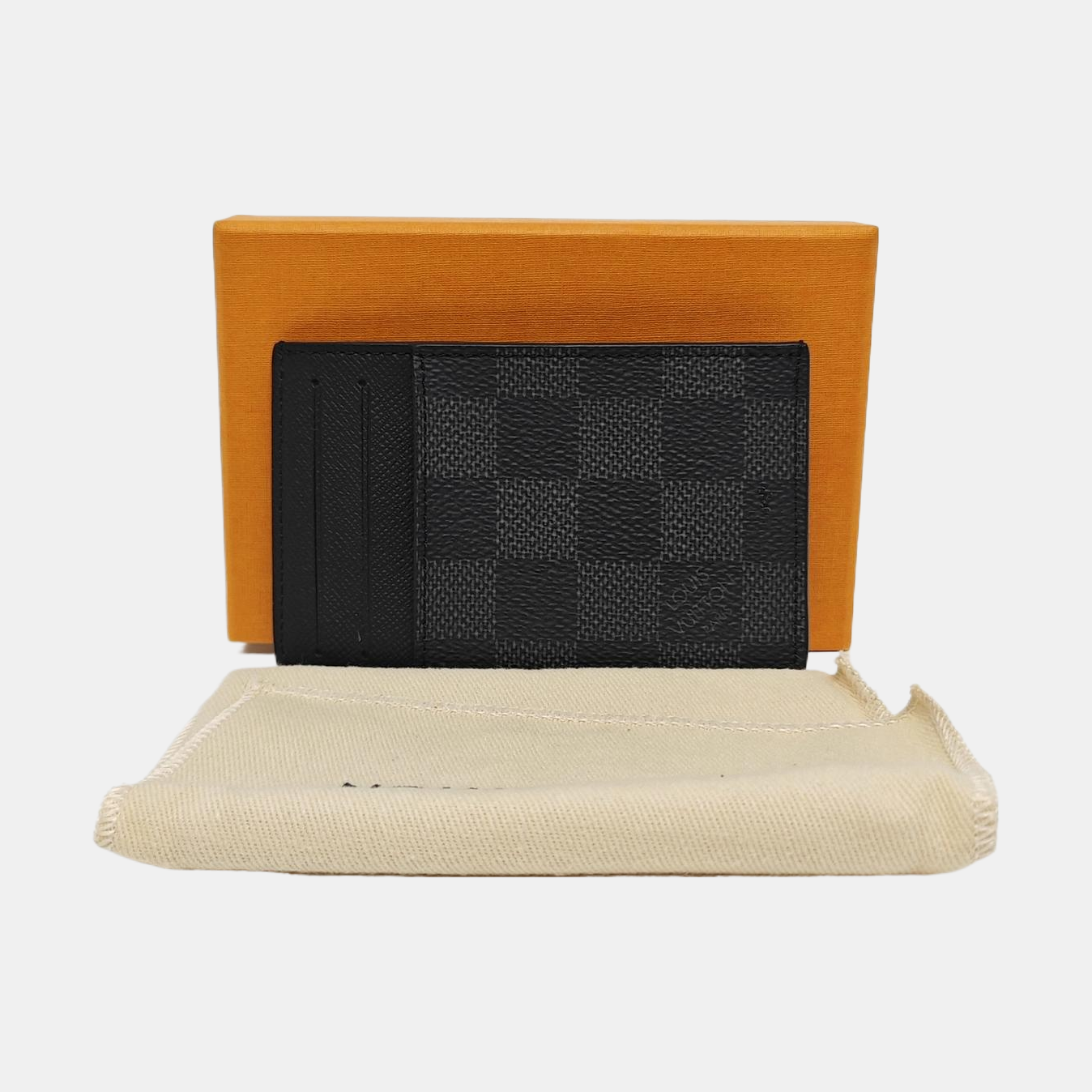 Néo Damier Graphite Coated Canvas Gray Card Holder