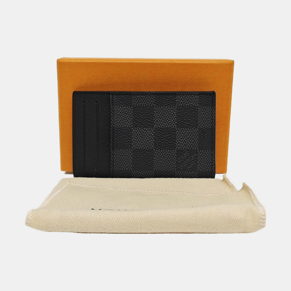 Néo Damier Graphite Coated Canvas Gray Card Holder